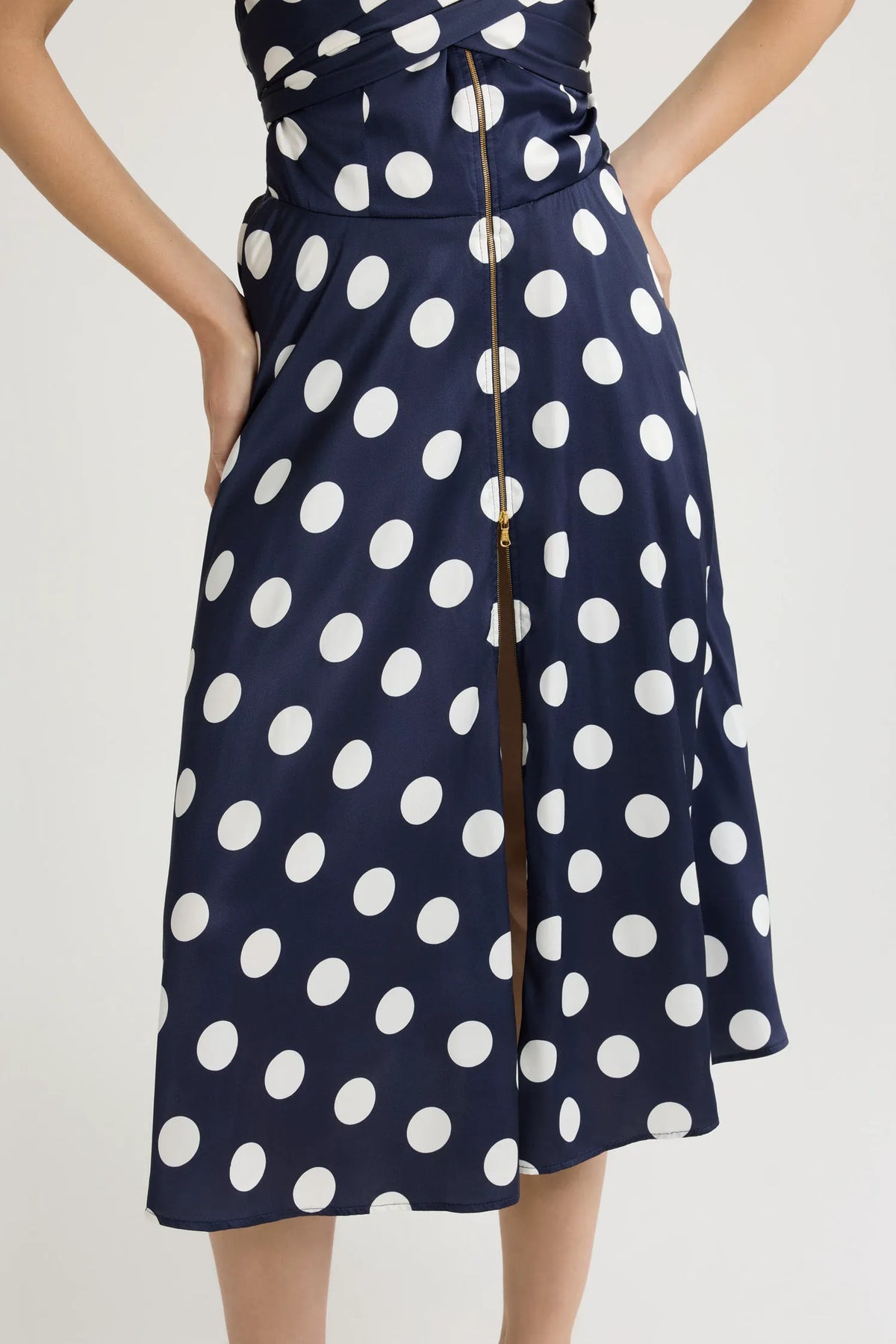 Navy Polka Dots