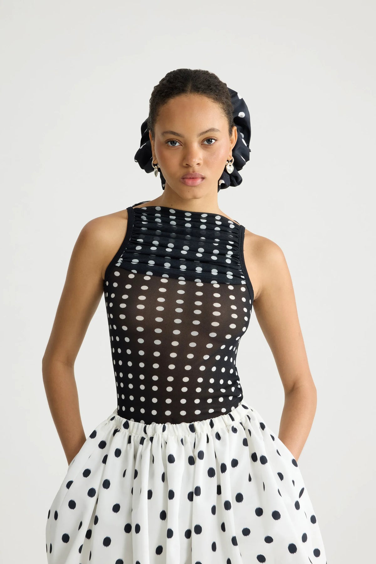 Night Blue Polka Dots