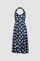Navy Polka Dots