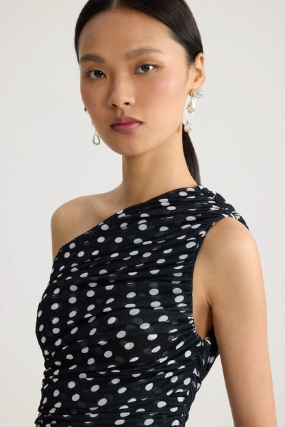 Night Blue Polka Dots