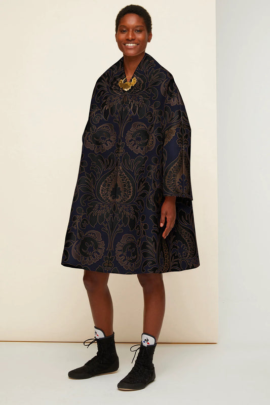 Navy Amber Print