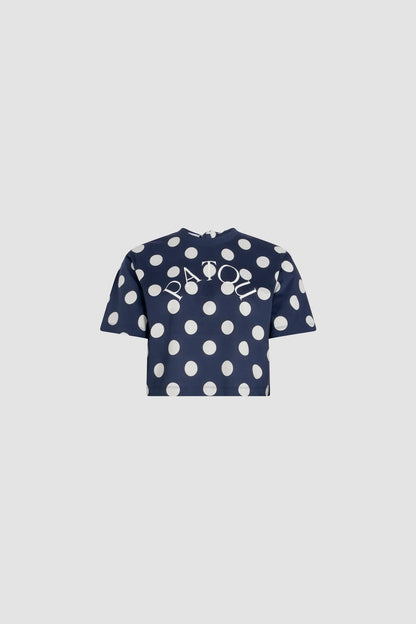 Navy Polka Dots