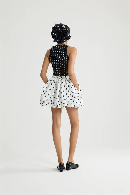 Night Blue Polka Dots